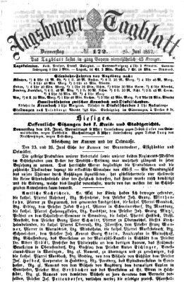 Augsburger Tagblatt Donnerstag 25. Juni 1857