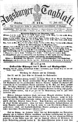 Augsburger Tagblatt Samstag 27. Juni 1857