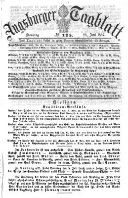 Augsburger Tagblatt Sonntag 28. Juni 1857