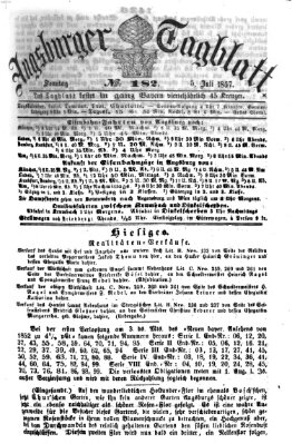 Augsburger Tagblatt Sonntag 5. Juli 1857