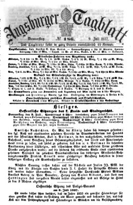 Augsburger Tagblatt Donnerstag 9. Juli 1857