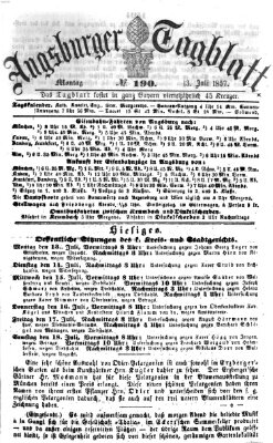 Augsburger Tagblatt Montag 13. Juli 1857