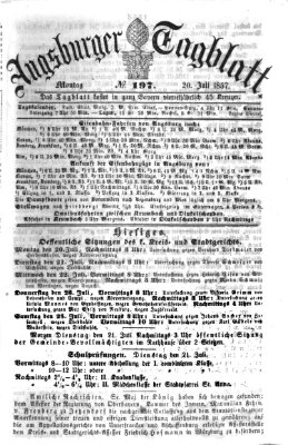 Augsburger Tagblatt Montag 20. Juli 1857