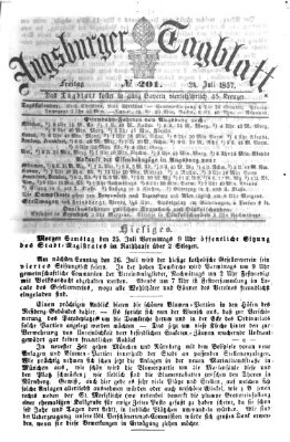 Augsburger Tagblatt Freitag 24. Juli 1857