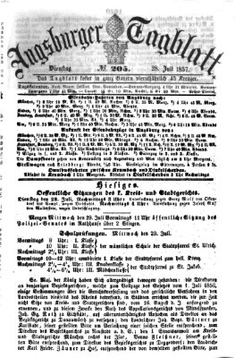 Augsburger Tagblatt Dienstag 28. Juli 1857