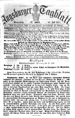 Augsburger Tagblatt Donnerstag 30. Juli 1857