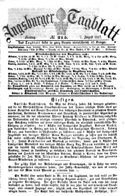 Augsburger Tagblatt Freitag 7. August 1857