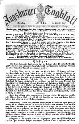 Augsburger Tagblatt Dienstag 11. August 1857