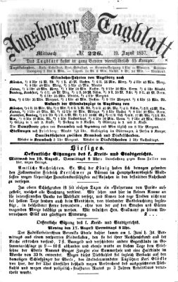 Augsburger Tagblatt Mittwoch 19. August 1857