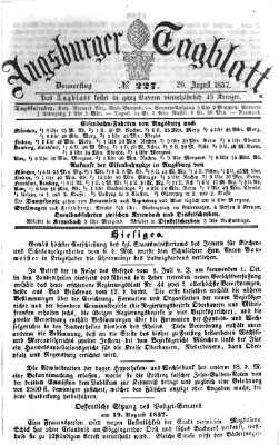 Augsburger Tagblatt Donnerstag 20. August 1857