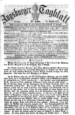 Augsburger Tagblatt Freitag 21. August 1857