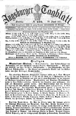 Augsburger Tagblatt Samstag 29. August 1857