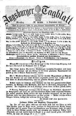 Augsburger Tagblatt Dienstag 1. September 1857