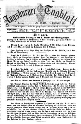 Augsburger Tagblatt Freitag 4. September 1857