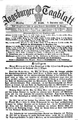 Augsburger Tagblatt Dienstag 8. September 1857