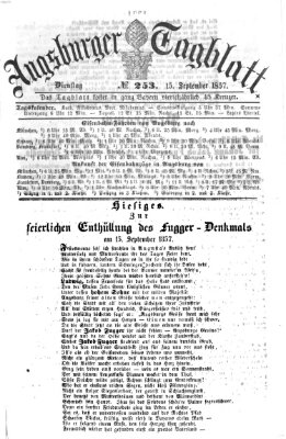 Augsburger Tagblatt Dienstag 15. September 1857