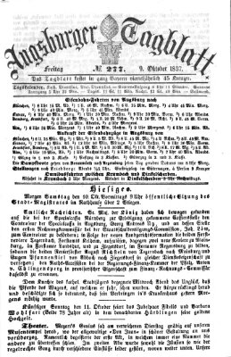 Augsburger Tagblatt Freitag 9. Oktober 1857