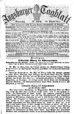 Augsburger Tagblatt Donnerstag 29. Oktober 1857