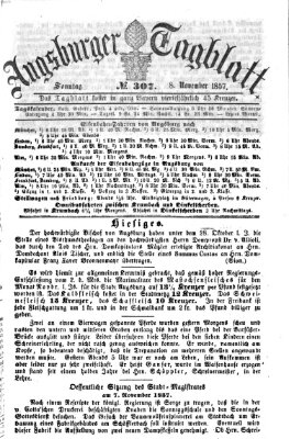 Augsburger Tagblatt Sonntag 8. November 1857