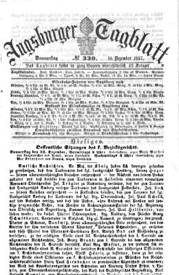 Augsburger Tagblatt Donnerstag 10. Dezember 1857