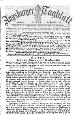 Augsburger Tagblatt Montag 14. Dezember 1857