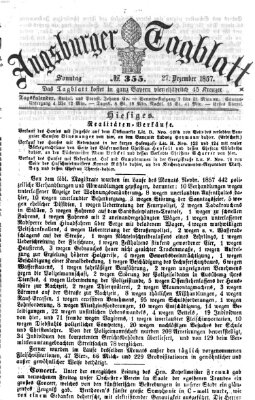 Augsburger Tagblatt Sonntag 27. Dezember 1857