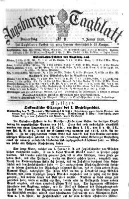 Augsburger Tagblatt Donnerstag 7. Januar 1858