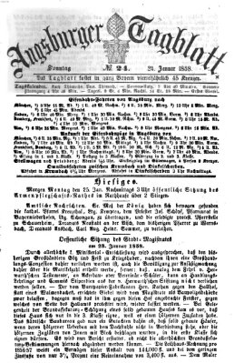 Augsburger Tagblatt Sonntag 24. Januar 1858