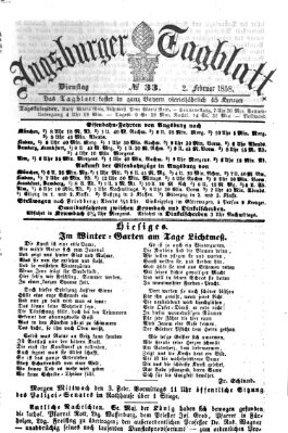 Augsburger Tagblatt Dienstag 2. Februar 1858