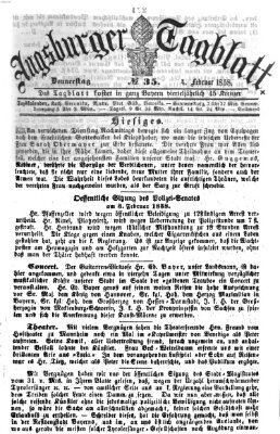 Augsburger Tagblatt Donnerstag 4. Februar 1858