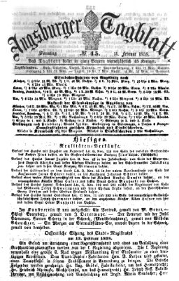 Augsburger Tagblatt Sonntag 14. Februar 1858