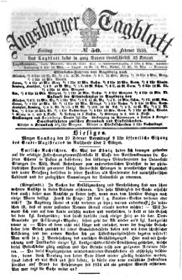 Augsburger Tagblatt Freitag 19. Februar 1858