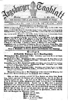 Augsburger Tagblatt Montag 3. Mai 1858