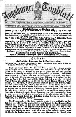 Augsburger Tagblatt Mittwoch 19. Mai 1858