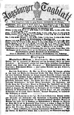 Augsburger Tagblatt Samstag 22. Mai 1858