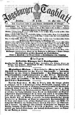 Augsburger Tagblatt Samstag 29. Mai 1858