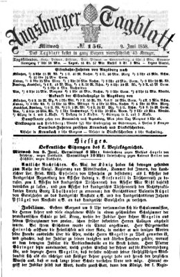 Augsburger Tagblatt Mittwoch 9. Juni 1858