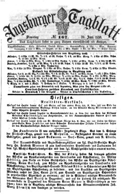 Augsburger Tagblatt Sonntag 20. Juni 1858