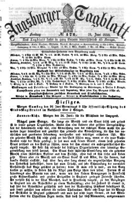 Augsburger Tagblatt Donnerstag 24. Juni 1858