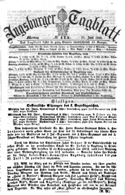 Augsburger Tagblatt Montag 28. Juni 1858