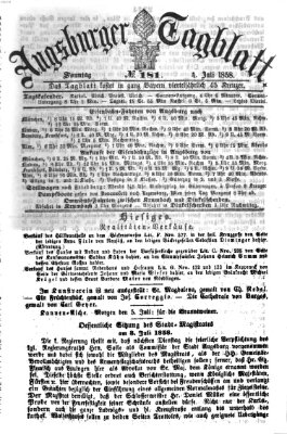 Augsburger Tagblatt Sonntag 4. Juli 1858