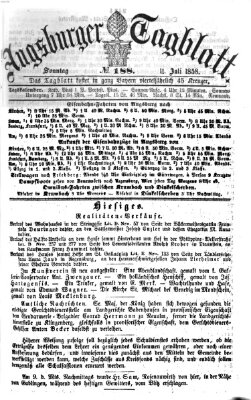 Augsburger Tagblatt Sonntag 11. Juli 1858