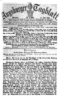 Augsburger Tagblatt Dienstag 13. Juli 1858