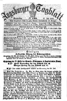 Augsburger Tagblatt Donnerstag 22. Juli 1858