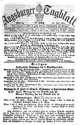 Augsburger Tagblatt Montag 26. Juli 1858