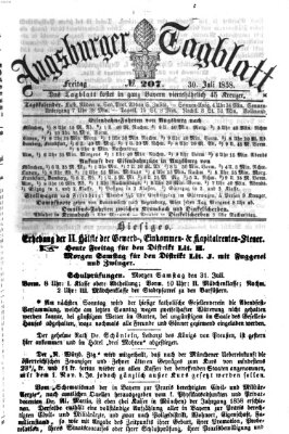 Augsburger Tagblatt Freitag 30. Juli 1858