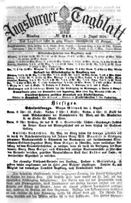 Augsburger Tagblatt Dienstag 3. August 1858