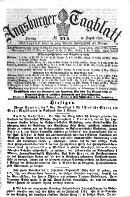 Augsburger Tagblatt Freitag 6. August 1858