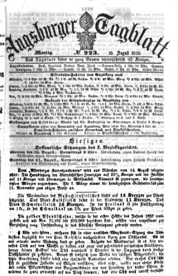 Augsburger Tagblatt Montag 16. August 1858