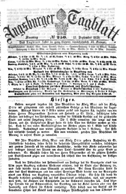 Augsburger Tagblatt Sonntag 12. September 1858